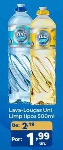 Lava-Louças Uni Limp tipos 500ml