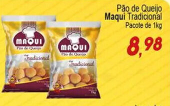 Villefort Atacadista Pão de Queijo Maqui Tradicional Pacote de 1kg oferta
