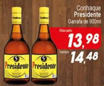 Conhaque Presidente Garrafa de 900ml