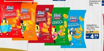 Confiança Supermercados Salgadinhos Uni Sabor tipos 100g/110g oferta