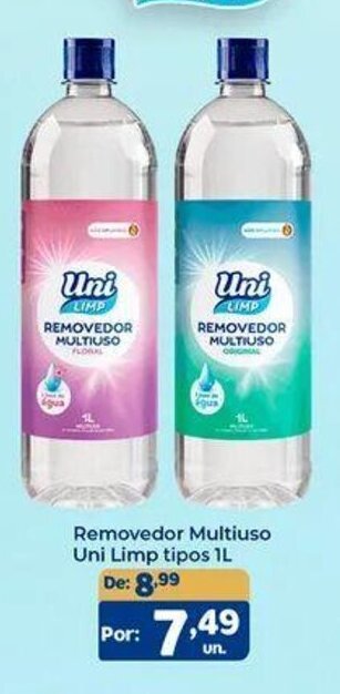 Confiança Supermercados Removedor Multiuso Uni Limp tipos 1L oferta