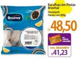Bacalhau em Postas Brasmar Dessalgado Pacote com 800g