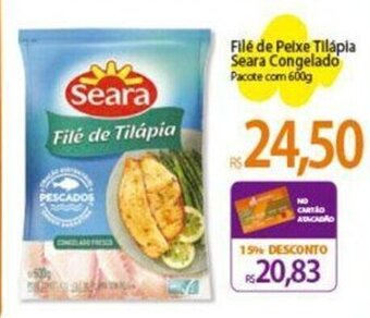 Atacadão Filé de Peixe Tilápia Seara Congelado Pacote com 600g oferta