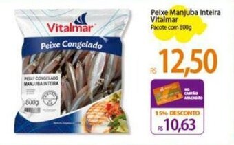 Atacadão Peixe Manjuba Inteira Vitalmar Pacote com 800g oferta