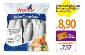 Atacadão Peixe Sardinha Lage Eviscerada Vitalmár Pacote com 800g oferta