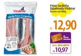 Atacadão Peixe Sardinha Espalmada Vitalmar Pacote com 800g oferta