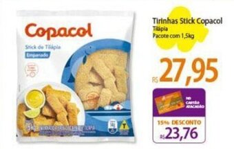 Tirinhas Stick Copacol Tilápia Pacote com 1,5kg