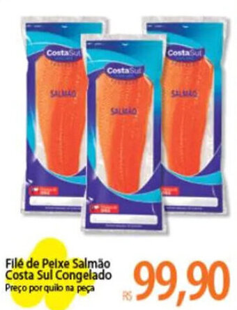 Atacadão Filé de Peixe Salmão Costa Sul Congelado Preço por quilo na peça oferta