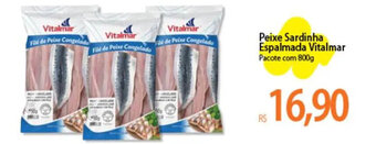 Atacadão Peixe Sardinha Espalmada Vitalmar Pacote com 800g oferta