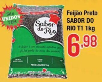 Supermercados Unidos Feijão Preto SABOR DO RIO T1 1kg oferta