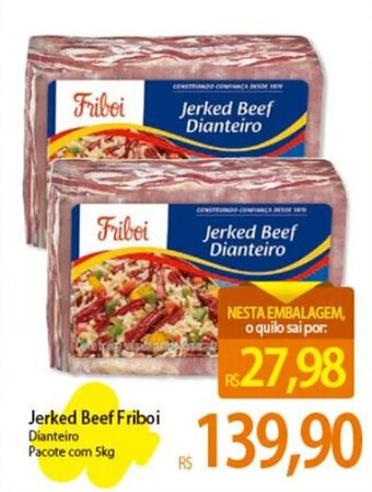Atacadão Jerked Beef Friboi Dianteiro Pacote com 5kg oferta