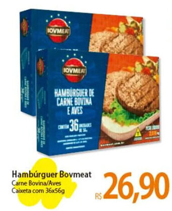 Atacadão Hambúrguer Bovmeat Carne Bovina/Aves Caixeta com 36x56g oferta