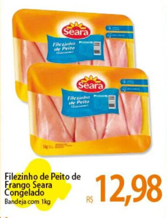 Atacadão Filezinho de Peito de Frango Seara Congelado Bandeja com 1kg oferta