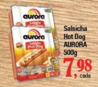 Supermercados Unidos Salsicha Hot Dog AURORA 500g oferta
