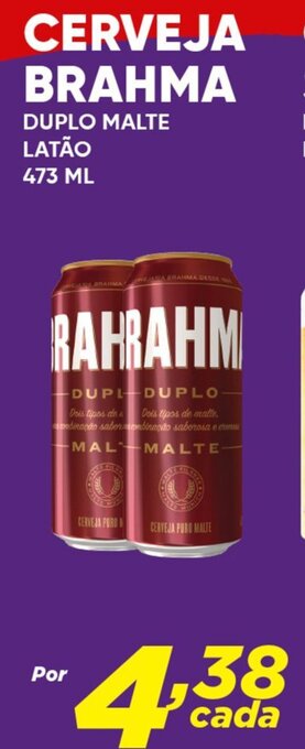 Dia CERVEJA BRAHMA DUPLO MALTE LATÃO 473 ML oferta