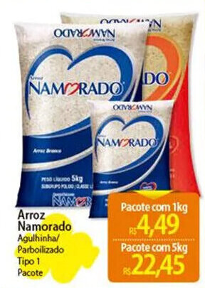 Atacadão Arroz Namorado Agulhinha/ Parboilizado Tipo 1 Pacote oferta