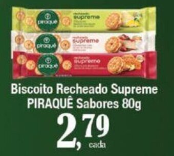 Supermercados Unidos Biscoito Recheado Supreme Piraquê sabores 80g oferta