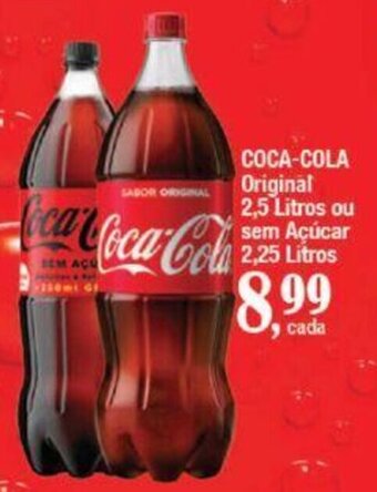 Supermercados Unidos COCA-COLA Original 2,5 Litros ou sem Açúcar 2,25 Litros oferta