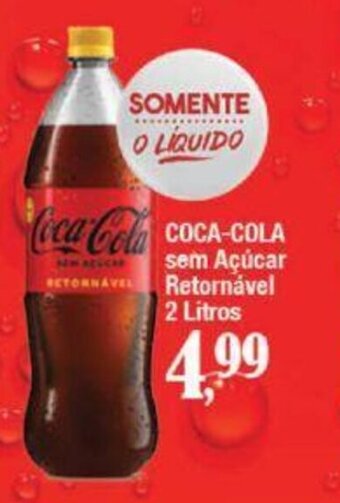 Supermercados Unidos Coca-Cola sem Açúcar Retornável 2 Litros oferta