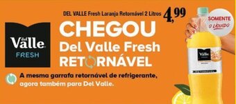 Supermercados Unidos DEL VALLE Fresh Laranja Retornável 2 Litros oferta
