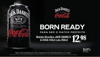 Supermercados Unidos Bebida Alcoólica JACK DANIEL'S & COCA-COLA Lata 350ml oferta