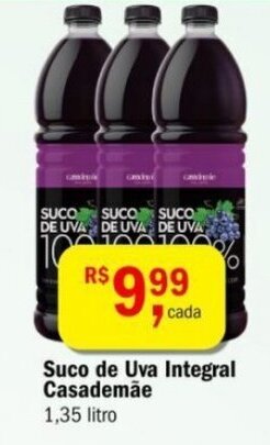 Ultrabox Suco de Uva Integral Casademãe 1,35 litro oferta