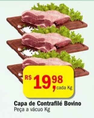Ultrabox Capa de Contrafilé Bovino Peça a vácuo Kg oferta