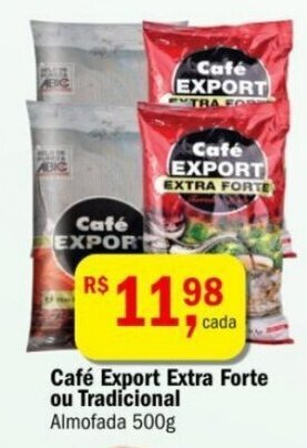 Ultrabox Café Export Extra Forte ou Tradicional Almofada 500g oferta
