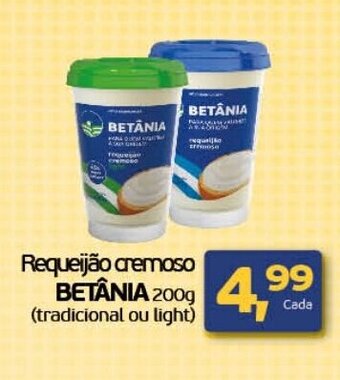 Cometa Supermercados Requeijao cremoso Betania 200g (tradicional ou light) oferta