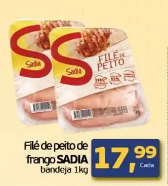 Cometa Supermercados File de Peito de Frango Sadia Bandeja 1kg oferta