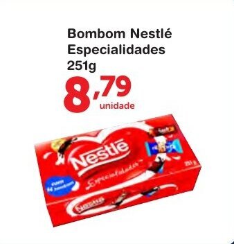 Roldão Bombom Nestle Especialidades 251g oferta
