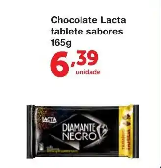 Roldão Chocolate Lacta tablete sabores 165g oferta