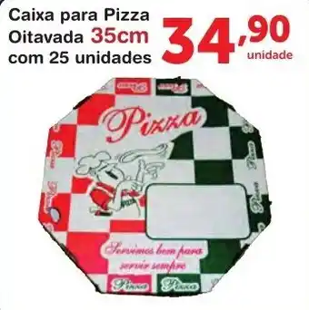 Caixa para Pizza Oitavada 35cm com 25 unidades