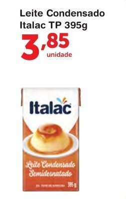 Roldão Leite Condensado Italac TP 395g oferta