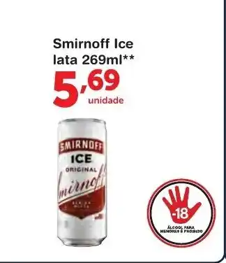 Roldão Smirnoff Ice lata 269ml oferta