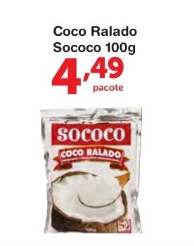 Roldão Coco Ralado Sococo 100g oferta