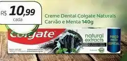 Drogal Creme dental colgate naturals carvão e menta oferta