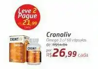 Drogal Cronoliv ômega 3 c/ 60 cápsulas oferta