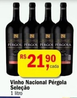 Ultrabox Vinho Nacional Pérgola Seleção 1 litro oferta