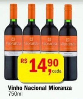 Ultrabox Vinho Nacional Mioranza 750ml oferta