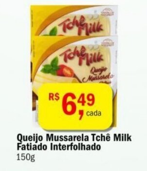 Ultrabox Queijo Mussarela Tchê Milk Fatiado Interfolhado 150g oferta