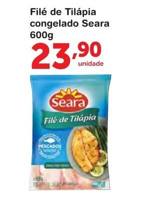 Roldão File de Tilapia congelado Seara 600g oferta