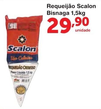 Roldão Requeijao Scalon Bisnaga 1.5kg oferta