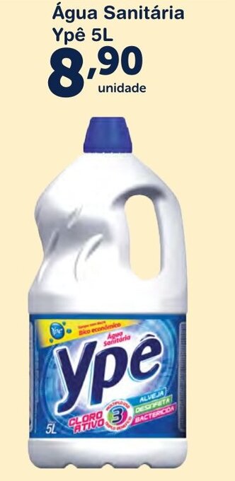 Roldão Agua Sanitaria Ype 5L oferta