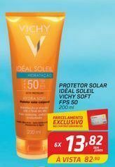 Protetor solar idéal soleil vichy soft fps 50 200 ml