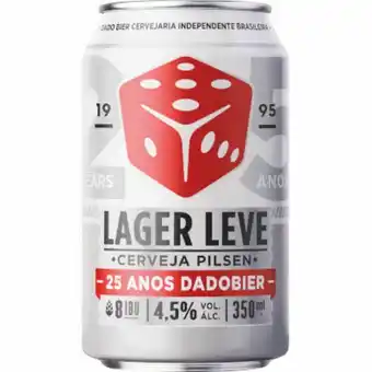 Cerveja lager leve lata 350ml - dadobier