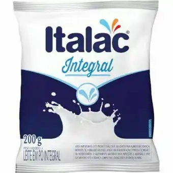 Leite em pó integral pacote 200g - italac