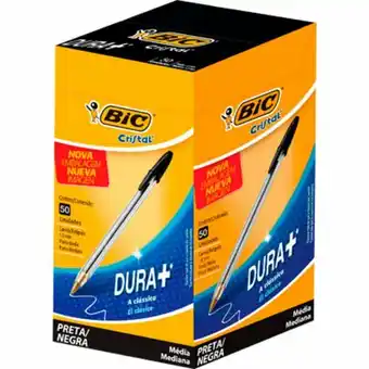 Atacadão Caneta esferográfica cor preta caixa 50 unidades - bic cristal oferta
