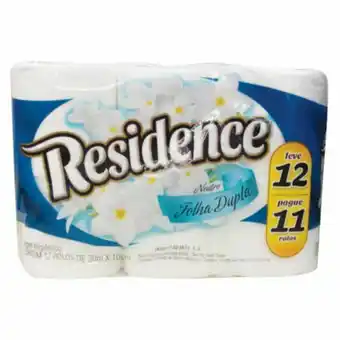 Papel higiênico folha simples leve 12 pague 11 12 unidades de 30 metros) - residence