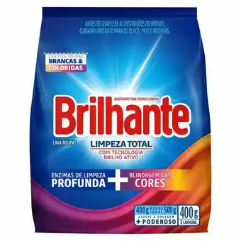 Atacadão Lava-roupas em pó brancas e coloridas limpeza total pacote 400g - brilhante oferta